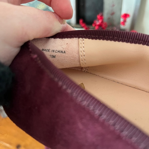 Kate spade wine red suede ballet flats - Picture 5 of 9